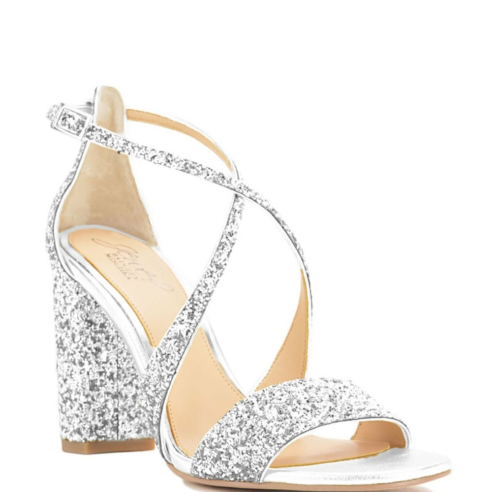 Badgley Mischka Jewel Cook Metallic Glitter Evening Shoe
